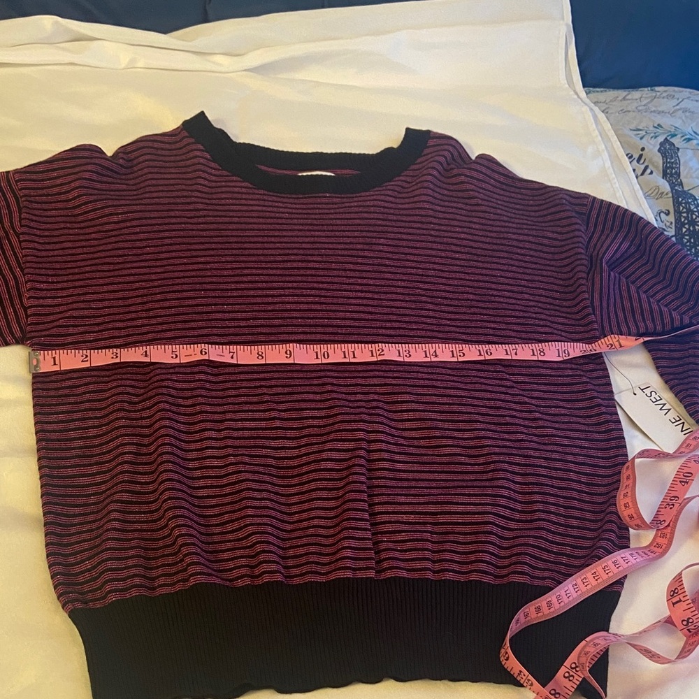 Striped Long-Sleeve Sweater - Black & Plum - Picture 5 of 7